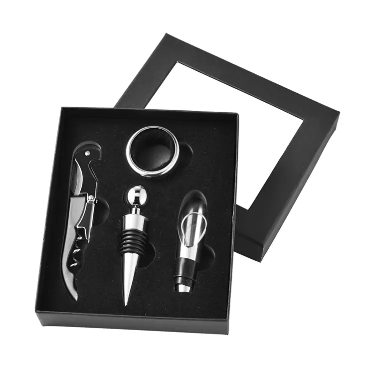 4pcs Wine Accessories Cardboard Box Wine Set